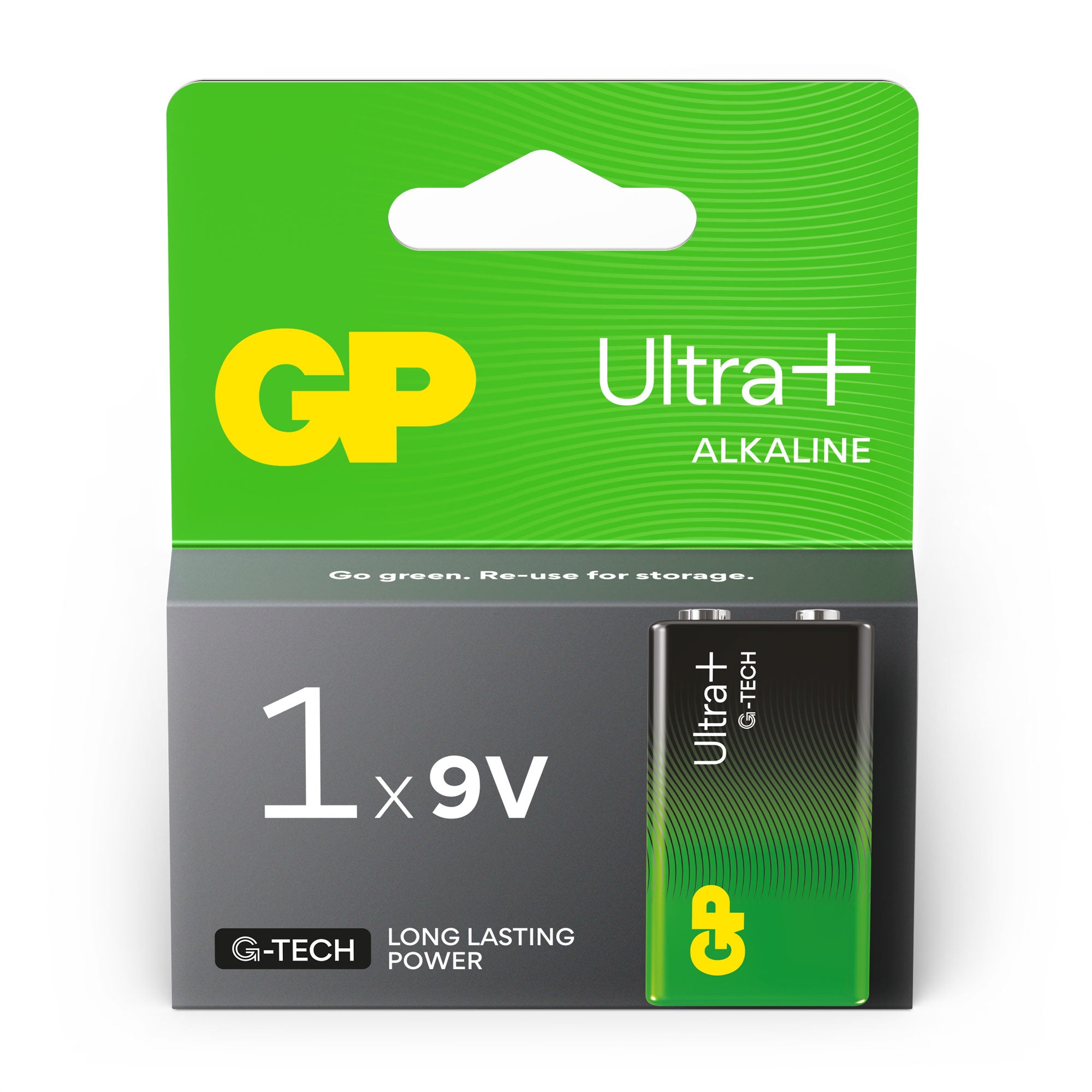 GP Ultra+ Alkaline 9V Batterien