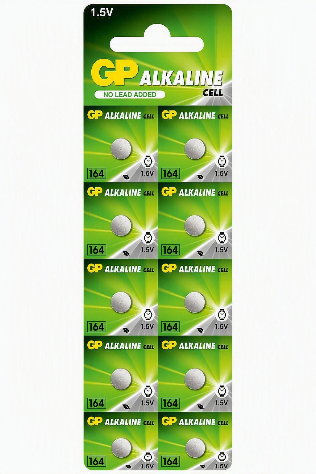 GP 164 Alkalische Knopfzelle 10 Stück