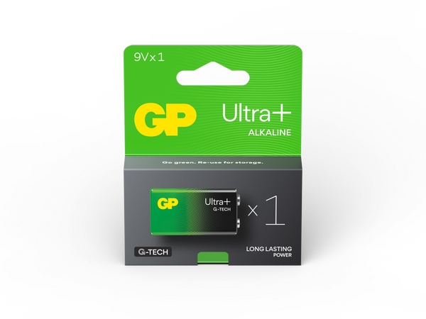 GP Ultra+ Alkaline 9V Batterien