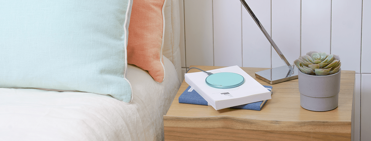 wireless charging pad in bedroom