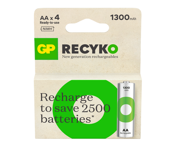 GP RECYKO AA Wiederaufladbare Akkus 2600mAh - 4 Stück