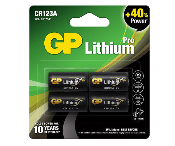 GP Pro CR123A Lithium Battery