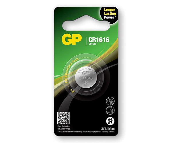 GP Lithium Coin Batteries CR1616